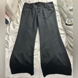 Alice + Olivia Black Wide Leg Trousers 10 READ FLAW